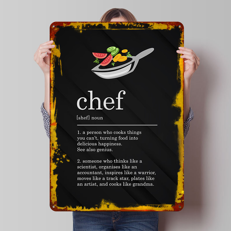 Home Cooking Definition - Affiche en métal personnalisée « Définition