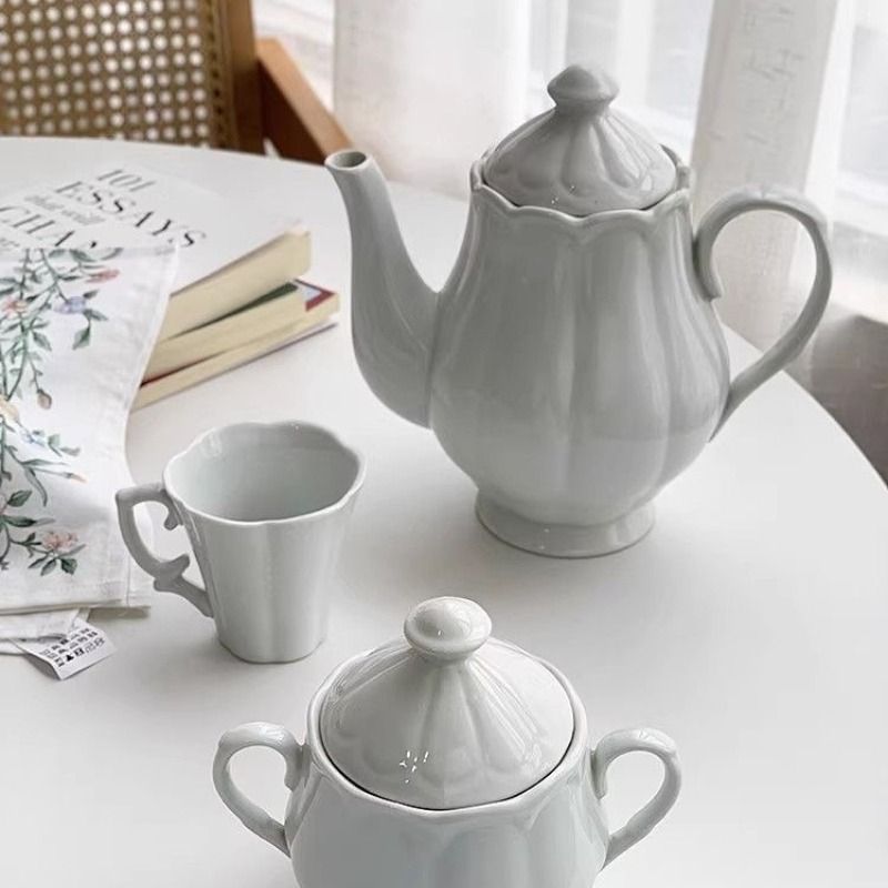 Home Cooking Delivery - Théière en céramique rétro française motif