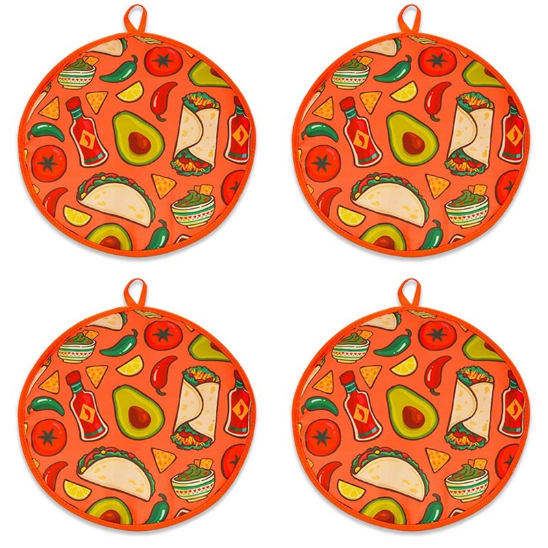 Tortilla Warmer Cloth - CQMF-4Pcs Sac en tissu de 12